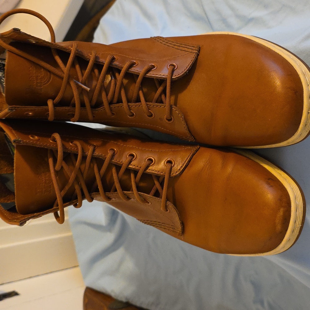Dr Marten's Newton Oak Brown Leather Men's Boots Sz 13 - Picture 4 of 6